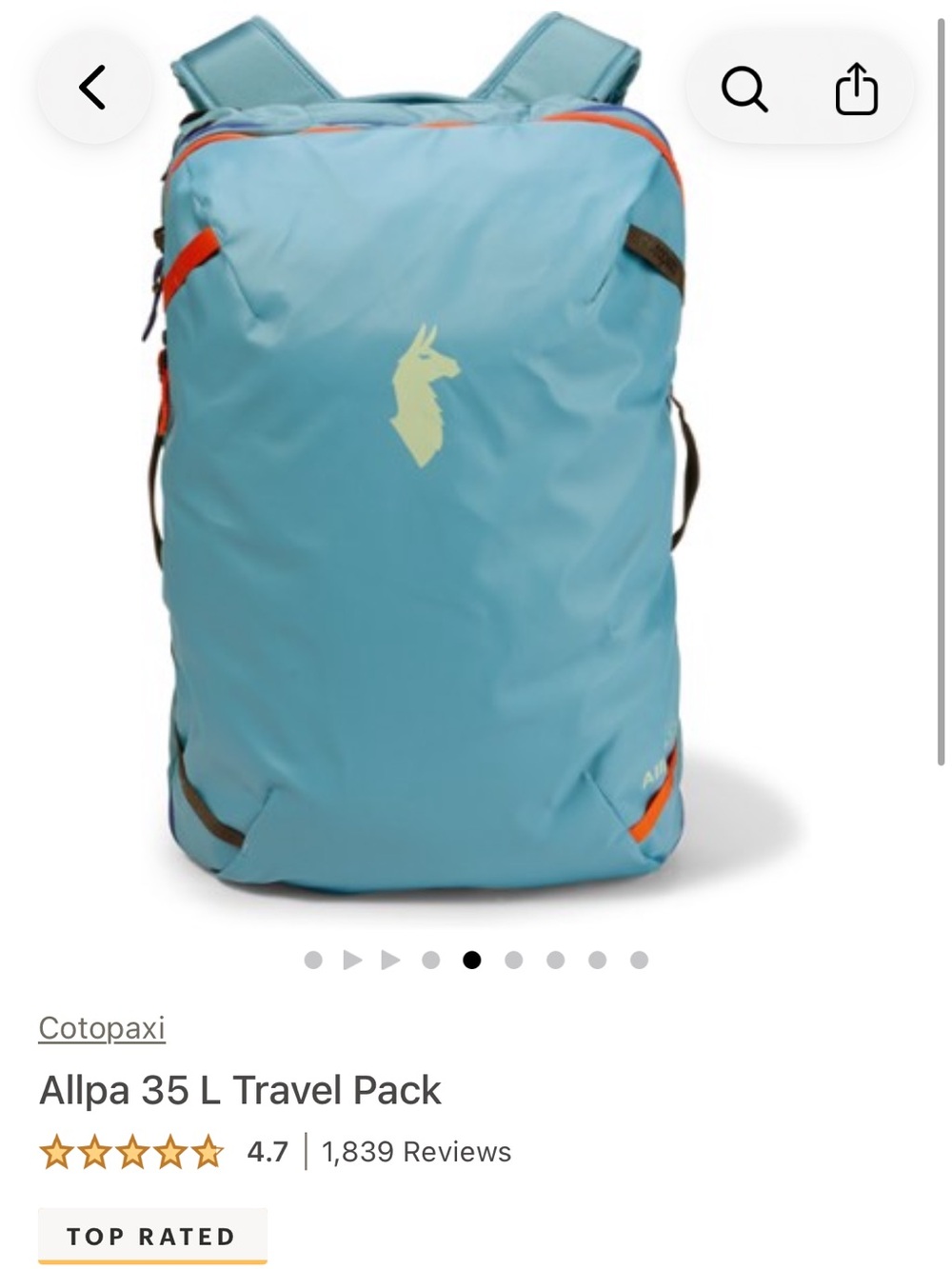Cotopaxi Allpa 35 L Travel Pack - Picture 6 of 8